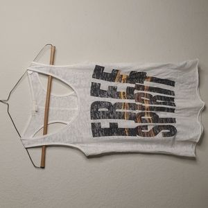 XXI White Tank Top Graphic Tee Size S/P